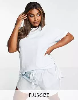Синяя футболка со шнуровкой adidas Originals Plus always originals