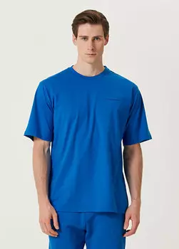 Синяя футболка свободного кроя из органического хлопка Les Benjamins