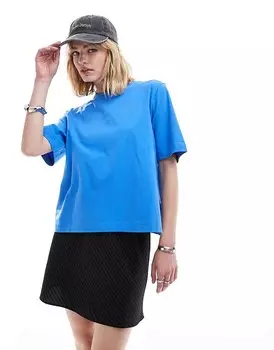 Синяя футболка свободного кроя Weekday Perfect