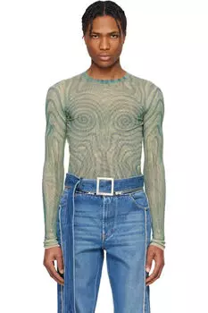 Синяя футболка «The Spirale» Jean Paul Gaultier