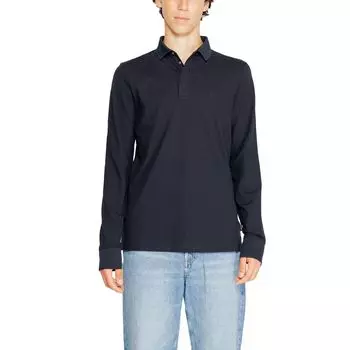 Синяя хлопковая футболка Armani Exchange