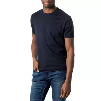 Синяя хлопковая футболка Armani Exchange