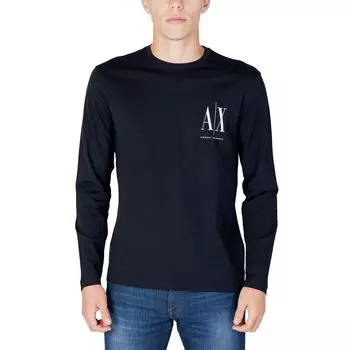 Синяя хлопковая футболка Armani Exchange