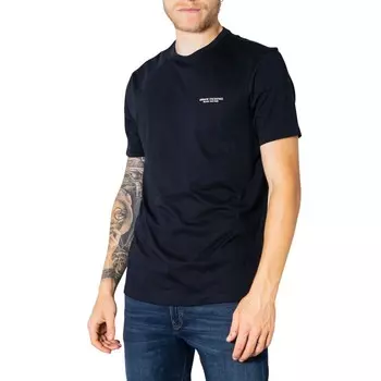 Синяя хлопковая футболка Armani Exchange