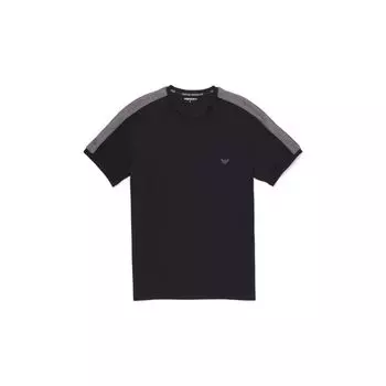 Синяя хлопковая футболка Emporio armani underwear