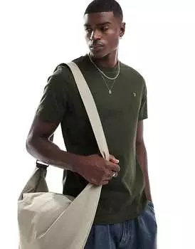 Синяя хлопковая футболка Farah Danny