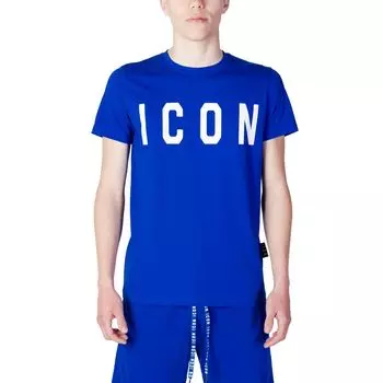 Синяя хлопковая футболка Icon