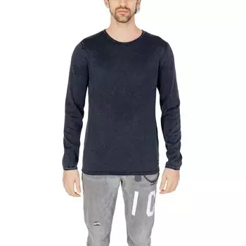 Синяя хлопковая футболка Jack & Jones