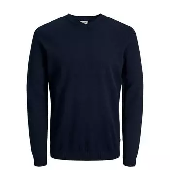 Синяя хлопковая футболка Jack & Jones