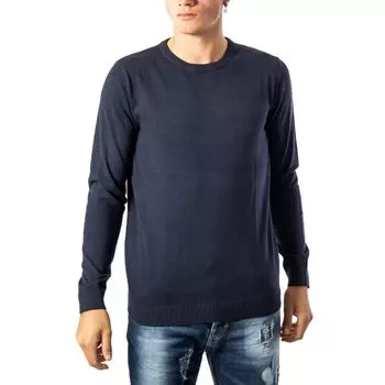 Синяя хлопковая футболка Jack & Jones