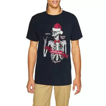Синяя хлопковая футболка Jack & Jones