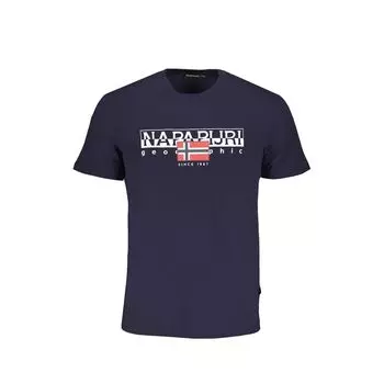 Синяя хлопковая футболка Napapijri