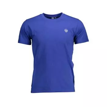 Синяя хлопковая футболка Sergio Tacchini