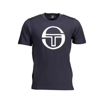 Синяя хлопковая футболка Sergio Tacchini