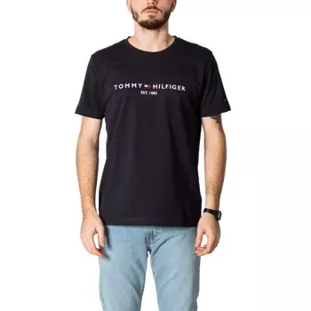 Синяя хлопковая футболка Tommy Hilfiger