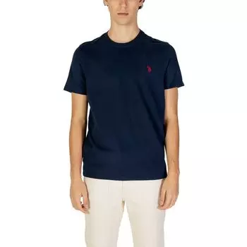 Синяя хлопковая футболка U.S. Polo Assn.