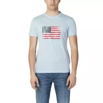 Синяя хлопковая футболка U.S. Polo Assn.