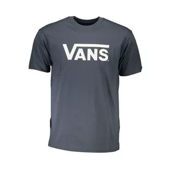 Синяя хлопковая футболка Vans