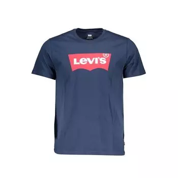 Синяя хлопковая мужская футболка Levis
