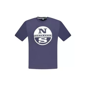 Синяя хлопковая мужская футболка North Sails