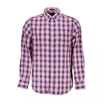 Синяя хлопковая мужская рубашка Gant