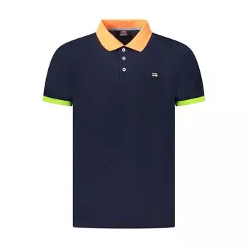 Синяя хлопковая мужская рубашка поло Geographical Norway, синий