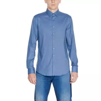 Синяя хлопковая рубашка Calvin Klein