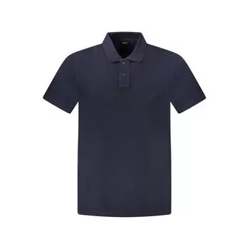 Синяя хлопковая рубашка-поло Hugo Boss, синий