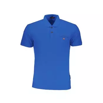 Синяя хлопковая рубашка-поло Napapijri