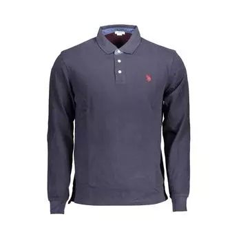 Синяя хлопковая рубашка-поло U.S. Polo Assn., синий