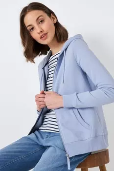 Синяя хлопковая толстовка Crew Clothing Company, синий