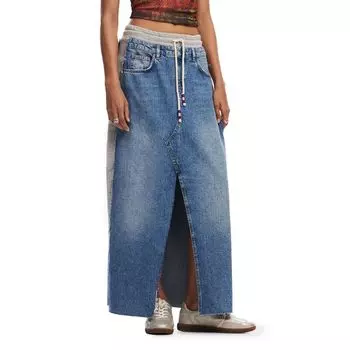 Синяя хлопковая юбка Desigual