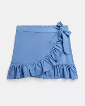 Синяя хлопковая юбка для девочки Polo Ralph Lauren, синий