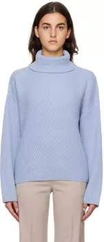 Синяя хлопковая водолазка Joseph