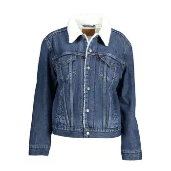 Синяя хлопковая женская куртка Levis