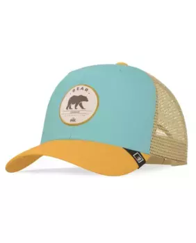 Синяя и желтая кепка-грузовик унисекс Bear The Indian Face, мультиколор