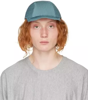 Синяя кепка со складками Homme Pliss Issey Miyake