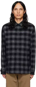 Синяя клетчатая рубашка Vince