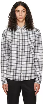 Синяя клетчатая рубашка Vince