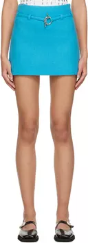 Синяя костюмная мини-юбка GANNI