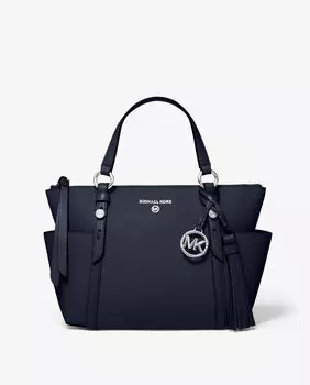 Синяя кожаная сумка через плечо Nomad Michael Michael Kors, синий