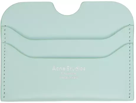 Синяя кожаная визитница Acne Studios