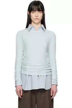 Синяя круглая футболка AMOMENTO