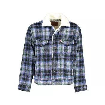 Синяя куртка из полиэстера Levis, синий