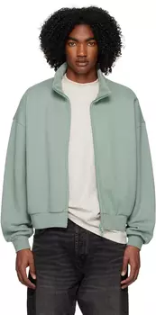 Синяя куртка на молнии во всю длину Fear of God ESSENTIALS