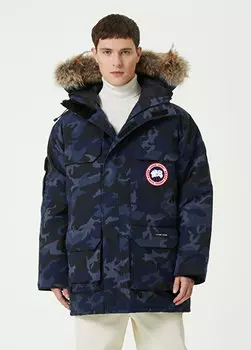 Синяя куртка с камуфляжным рисунком expedition Canada Goose