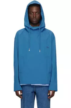 Синяя куртка с капюшоном WOOYOUNGMI