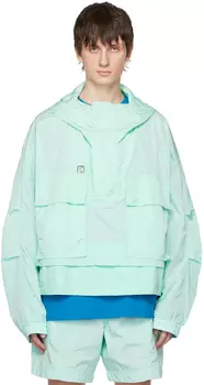 Синяя куртка со вставками Wooyoungmi