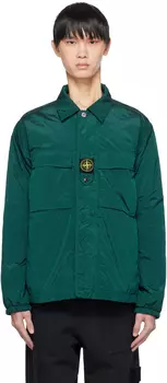 Синяя куртка Stone Island, окрашенная в готовую одежду