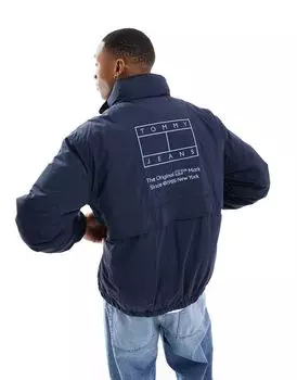 Синяя куртка Tommy Jeans с капюшоном